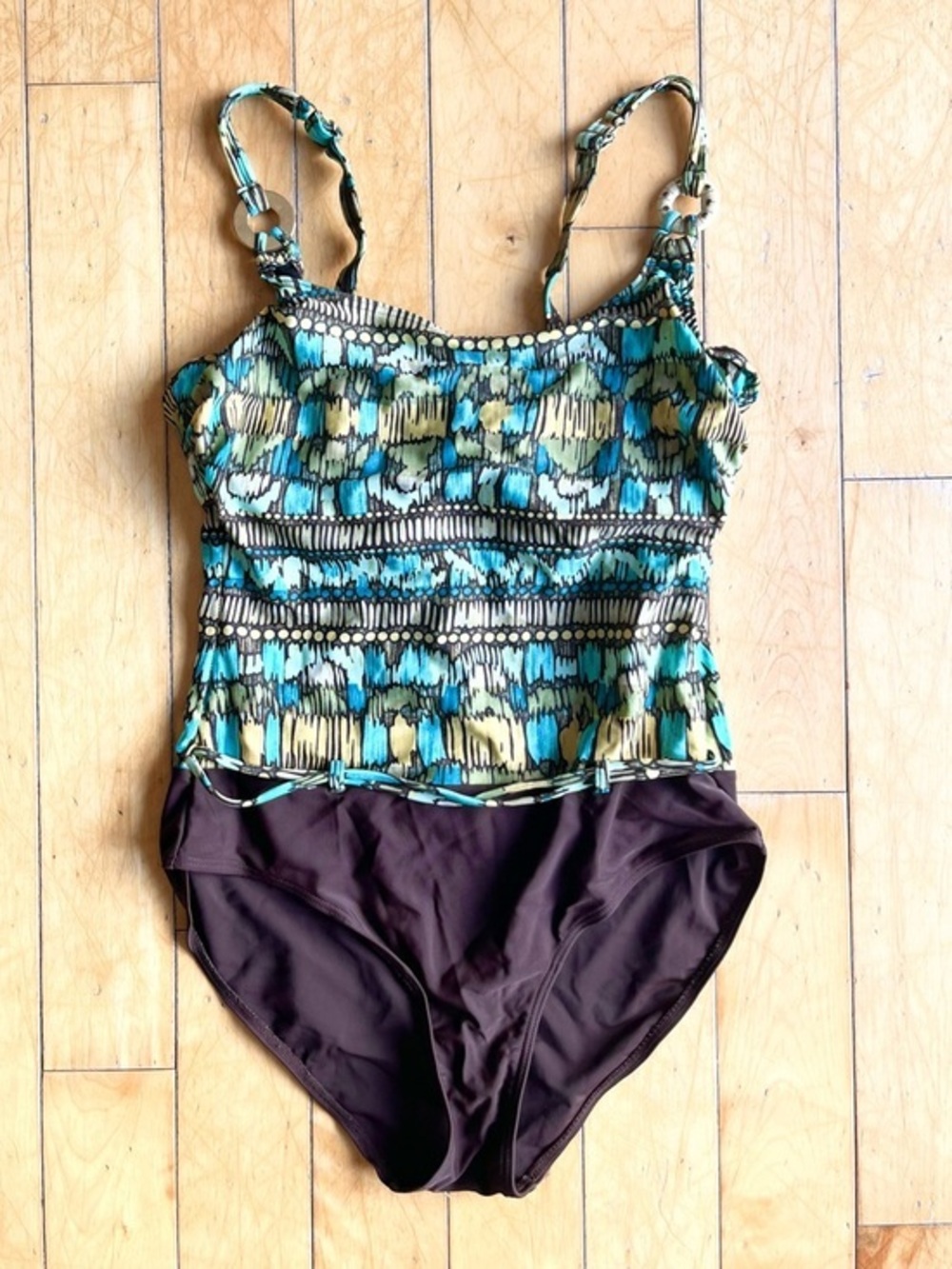 Christina One‑Piece Aztec Patterned Swimsuit Size 10D